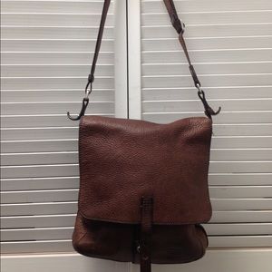 TUMI brown leather cross body  bag